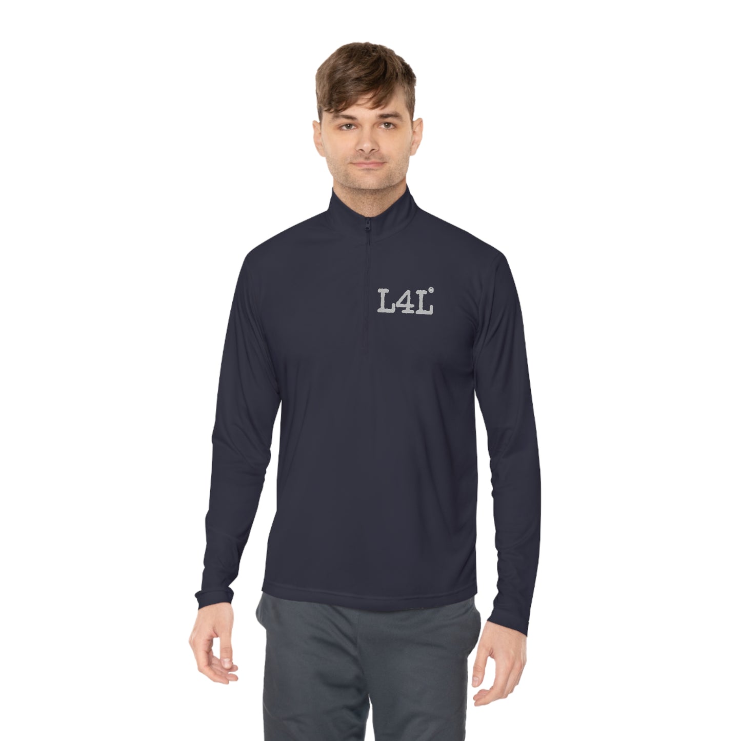Gray print - Unisex Quarter-Zip Pullover