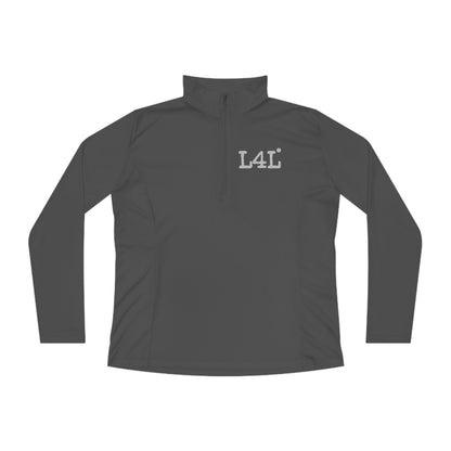 Gray Print - Ladies Quarter-Zip Pullover