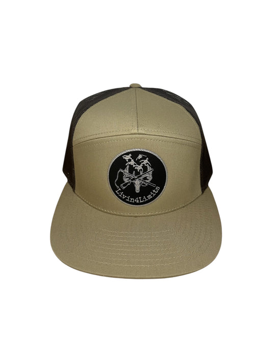 "Livin4Limits" 7 Panel Tan hat